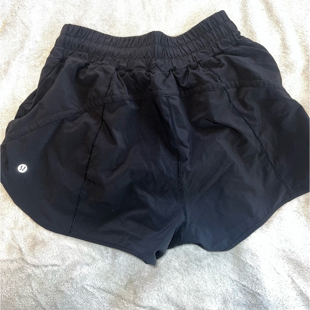 Lululemon track that 3 inch high rise black shorts - Picture 3 of 5